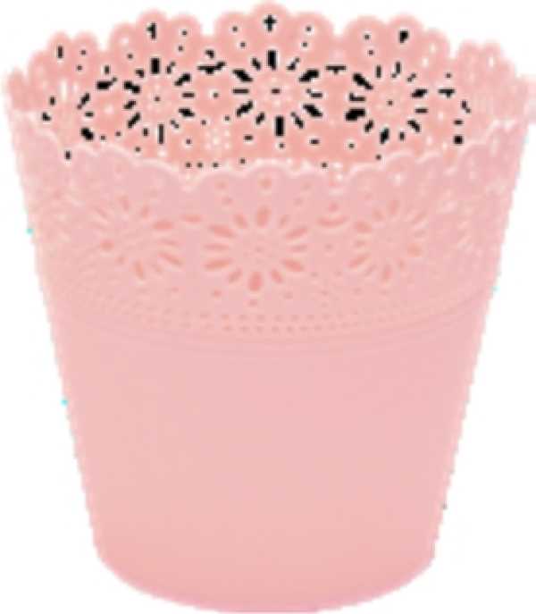10 x Corona Plastic planter Ø 9/14 cm height 18,5 cm