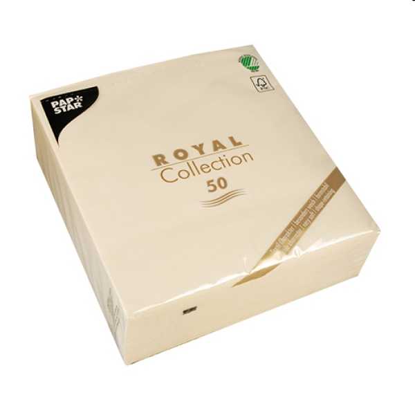 Servietten "ROYAL Collection" 1/4-Falz 40 cm x 40 cm champagner, 50 Stück