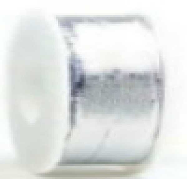 Glitzerband mit Drahtkante, silber, 15 mm breit, 25 m