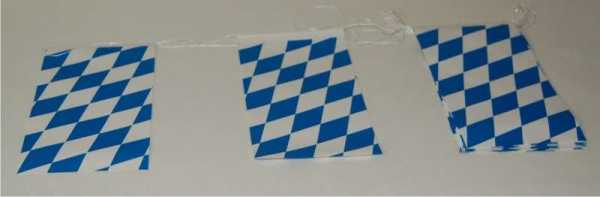 Fahnenketten Bayrische Raute, 12 x 24 cm, 5 m lang, 20 Fahnen