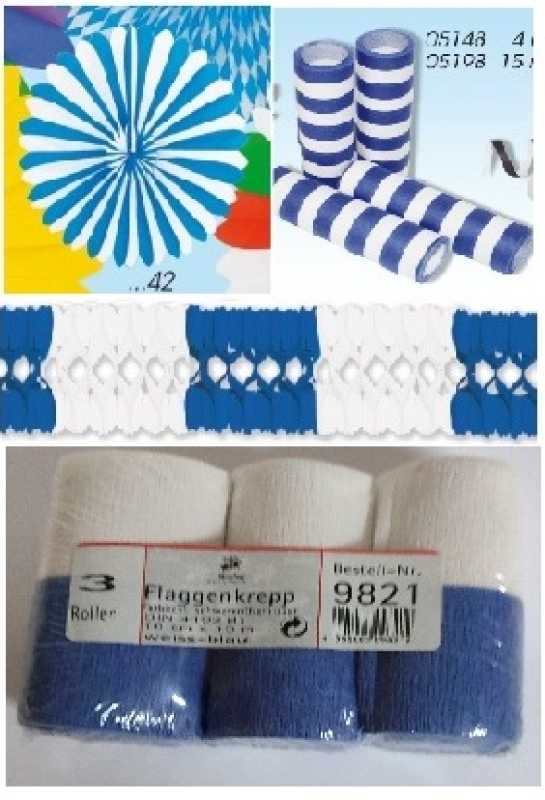 Blue/white decoration set small