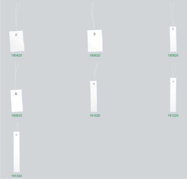 Plastic hang tags