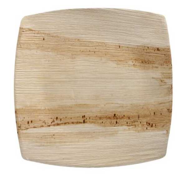 25 Teller aus Palmblatt "pure" 26 x 26 cm natur "QUADRATO"