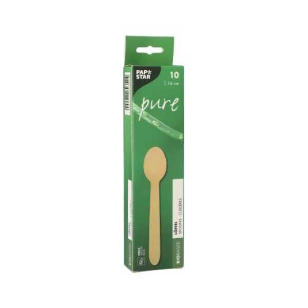 180 wooden spoons "pure" 16 cm natural