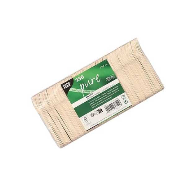 250 Eislöffel aus Holz "pure" 9,4 cm
