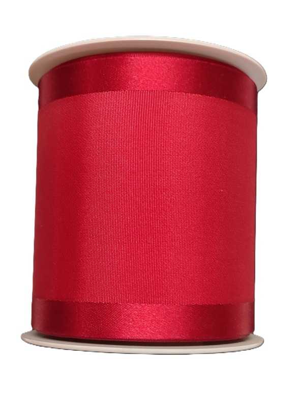 Table runner with satin edge, red, 100 mm, 15 m