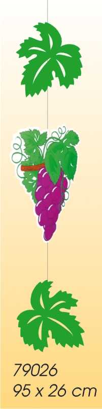 Grape hanger, red 95 cm green