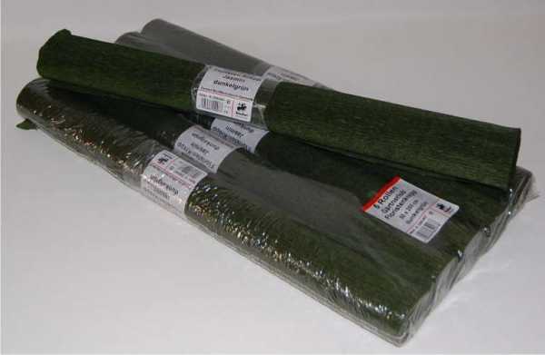 florist crepe bleeding colours, dark green