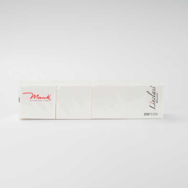 2400 Servietten / Napkins "Mini-Cocktail" 20 x 20 cm 1/4-Falz, weiss