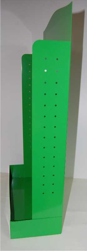 Lochblech- Wand-/Thekenständer mit Rundlochung 430/600 grün