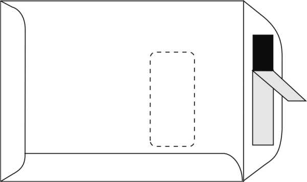Versandtaschen m. Haftstreifen, weiß,  m. Fenster, C4 229 x 324 mm