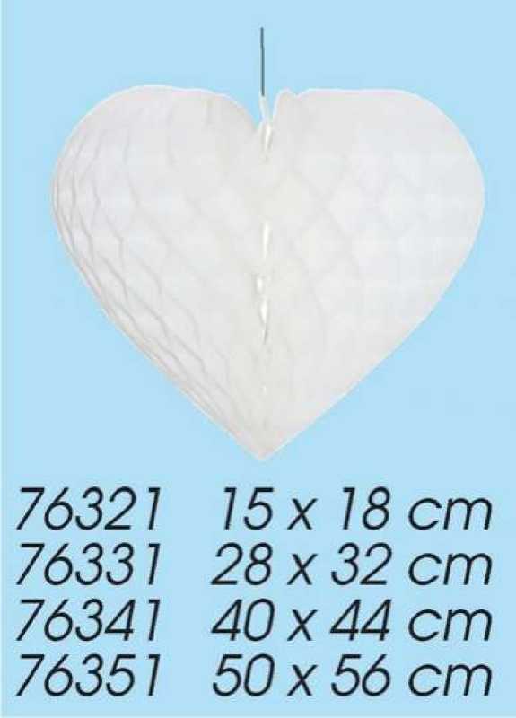 Wabenherz, weiß, 31 cm Ø
