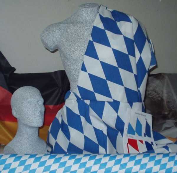 Stoff Bayrische Raute, 150 cm breit, B1, 30 m