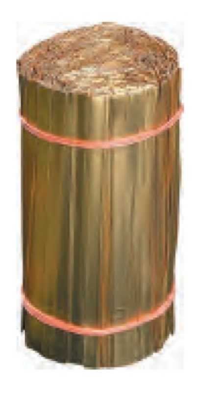 florists wire, paper, 2 wire insert, 10 cm, gold, 1000 pieces