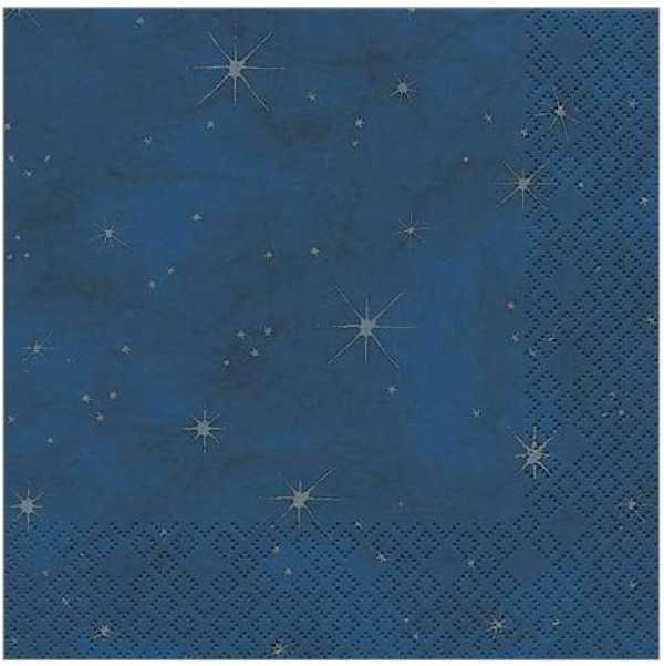 Serviette Komet, blau, 33 x 33 cm