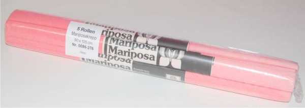 mariposa handicraft crepe, rose, 50 x 125 cm