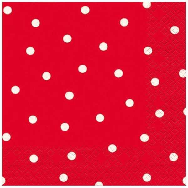 Napkin red dots, 33 x 33 cm