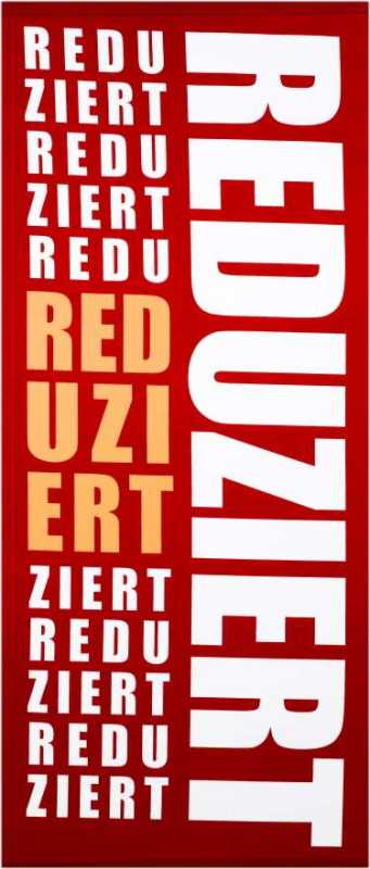 Decorative Banner "Reduziert", 75 x 180 cm
