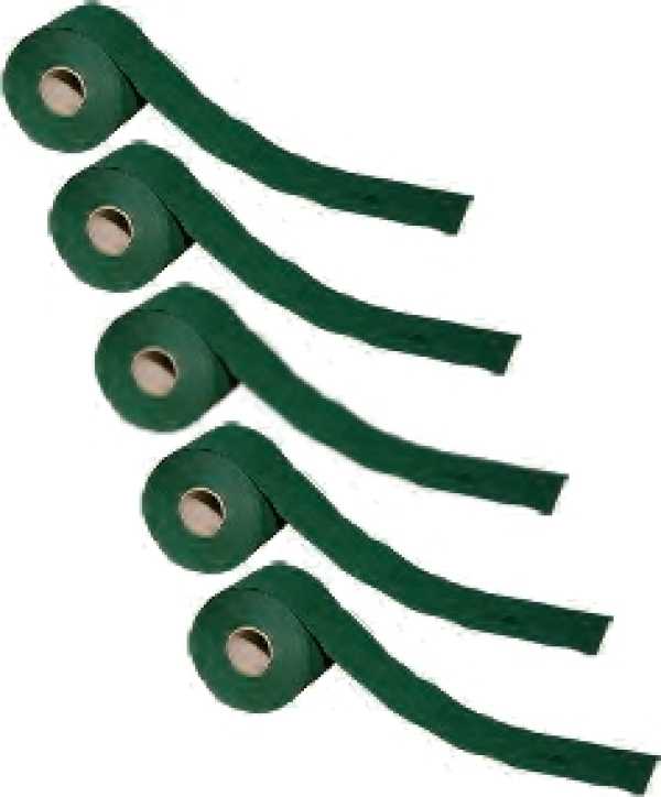 Römerwickelband Floristenkrepp, 6 cm x 20 m, dunkelgrün, 5 Rollen