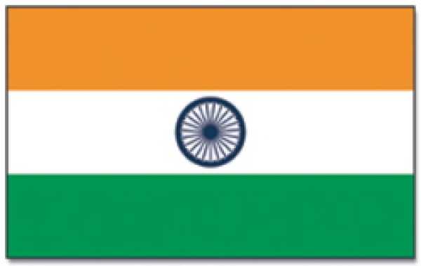 Stockfahne Indien