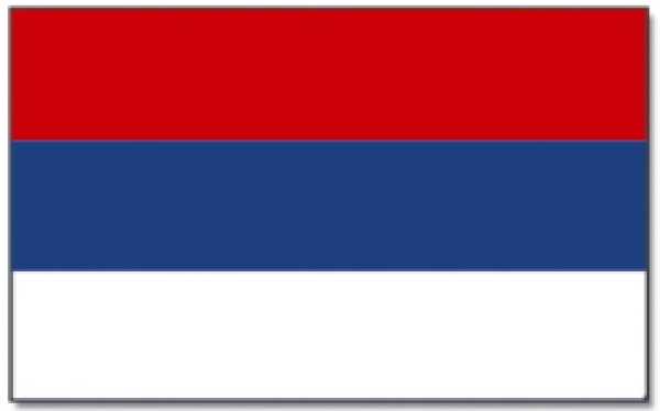 Stockflagge Serbien
