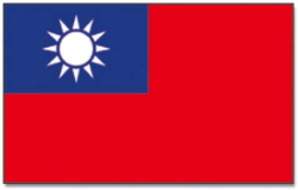 Stockfahne Taiwan