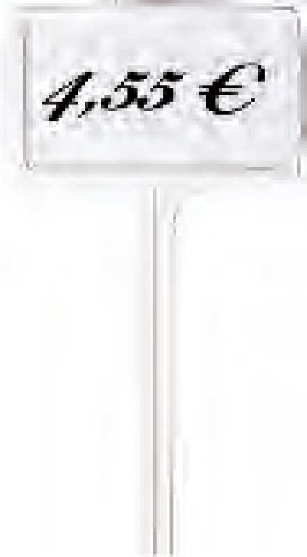 Sign holders straight, white