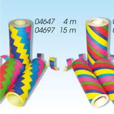 Luftschlangen schwer entflammbar bunt, 3er Pack, 4/15 m
