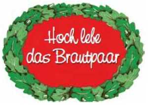 Hoch lebe das Brautpaar, Hartpappe 43 x 29 cm