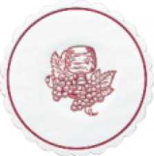 Untersetzer Zellstoff, Traube bordeaux