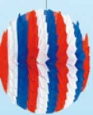 Streifenball,blau-weiß-rot, 25 cm Ø