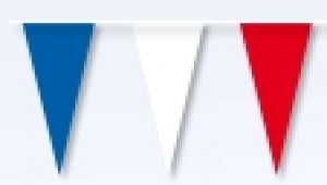 Wimpelketten Frankreich, 4m lang,16 Spitzwimpel