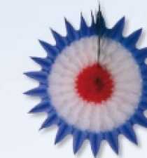 Dekofächer, blau-weiß-rot, ca. 41 cm  Ø