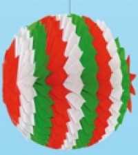 Streifenball, grün-weiß-rot, ca.35 cm Ø