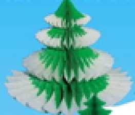 Christmas tree green/white