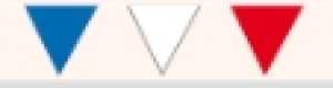 Pennants blue/white/red,  4 m long, 16 pointed pennant