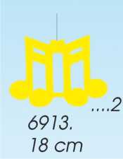 Decorative music notes cardboard 20 cm
