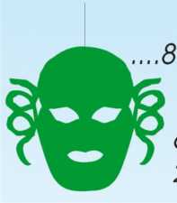 Decorative carnival mask cardboard 20 cm