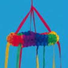 Tissue paper garland rainbow, 70 cm Ø