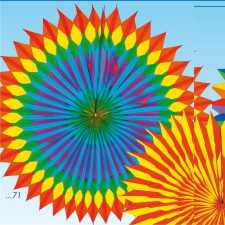 Decoration Fan Giant Chrysanthemum multicolored 200 cm Ø