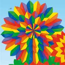 Rosette quadruple rainbow 200 cm Ø