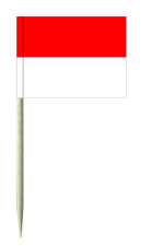 mini flags red/white