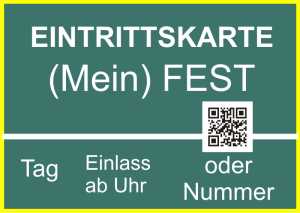 Eintritts-/Visitenkarten