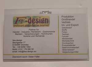 Namensschilder transparent mit Clip, 90 x 55 mm