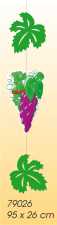 Grape hanger, red 95 cm green