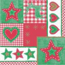 LOTTA LICLASS - SERVIETTEN/NAPKINS 40 x 40 cm rot/grün 51076