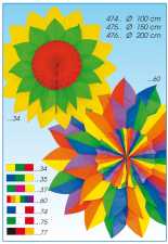 Dekofächer blau-weiß 35 cm Ø