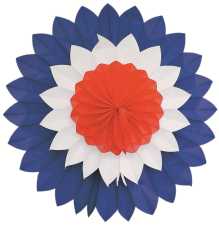 Rose threefold, blue-white-red, 200 cm Ø