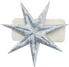 Textilstreuartikel "Noblesse", silber, Ø 32 mm, 8 im Pack, 10 SB-Pack