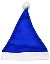 Nikolaus Mütze blau/weiss 30 x 38 cm